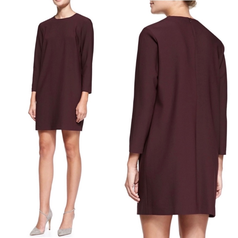 Theory Kula W Trinity 2 Long-Sleeve Shift Dress